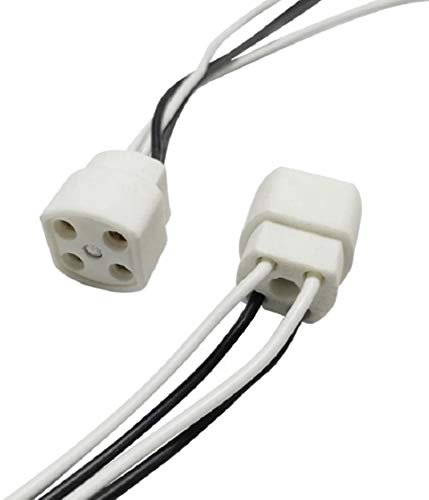 JORBI Socket de bombilla fluorescente circular, 2 Unidades, 40W, Plástico, Montaje en pared, Base tipo Edison Screw