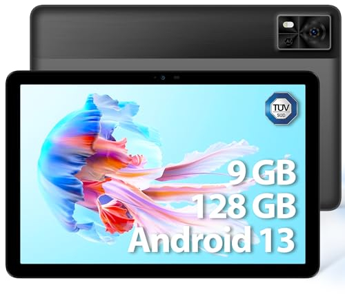 DOOGEE T10E Tablet 10 Zoll Android 13 Tablet PC, 9GB RAM+128GB ROM(TF 1TB),Tablet LTE, 6580mAh, Octa-Core, 4G LTE Dual SIM Android Tablet / 5G WiFi/FM/OTG/GPS/Widevine L1/8MP+5MP, TÜV SÜD Blaulicht