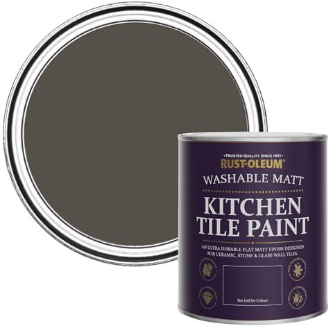 Rust-Oleum Brown water resistant Kitchen Tile Paint in Matt Finish - Fallow 750ml