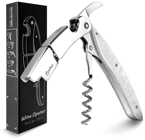 CORKAS Cavatappi Professionale Apribottiglie Vino, Cavatappi a Leva, Cavatappi da Sommelier, Coltello da Sommelier, Cavatappi per Camerieri Apri Bottiglia, Regalo per Gli Amanti del Vino