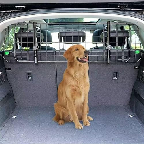 DPONHJ Barrera Protectora de Coche para Perros para Toyota RAV4 (2012-2018), Rejilla para Perros para Coche Ajustable, Separador de Coche para Perros