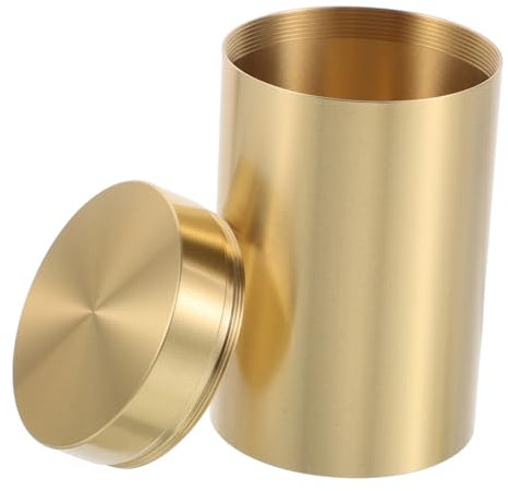 GRADENEVE Petite Boîte Laiton Hermétique Pour Thé Vrac Contenant Grains Sachets De Thé Avec Couvercle Et Joint Étanche