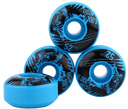 LUCKDANO Skateboardhjul, Longboardhjul Gata Hjul Hårda Hjul 4st 52 Mm X 30 Mm Pu Rullskatshjul för Gata Tricks Cruiser (Blå)