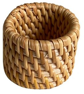 Ronds de serviette en rotin pour la maison et le restaurant, support tissé pour mariage, accessoires de table à manger élégants, boucles