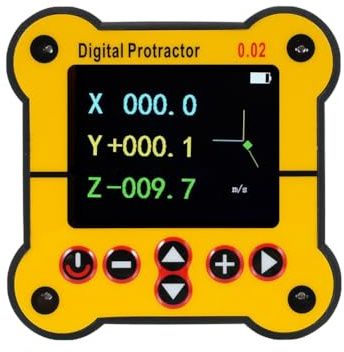 Agwuoetr Goniometro Digitale A Doppio Asse, Livello Elettronico, Rilevatore di Angoli, Inclinometro, Risoluzione 0,02°, Strumento per La Lavorazione del Legno