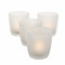 Spetebo Glas Teelichthalter Milchglas - 4er Set / 7 cm - Deko Windlicht Retro Tischdeko Teelicht Halter