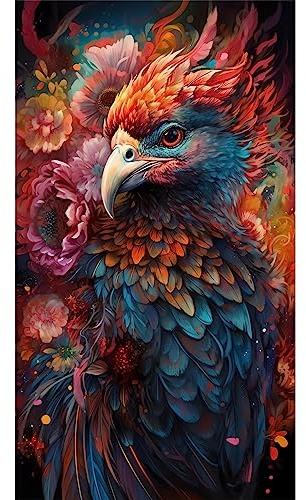 BJBJJIU 5D Diamond Art Painting Kit, Diamant Painting Bilder Set, Diamant Malerei Strass Stickerei Malerei Painting für Erwachsene, Kinder, Haus, Wand Dekoratione 40x30cm (Papagei)