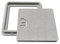 NATOTELA Manhole Cover and Frame Fiberglass-300x300mm Square Septic Tank Lid Access Inspection Cover Reinforced Steel Embedded Sewer Cover with Handle Non-slip Solid for Patios Pavement Basement Gray