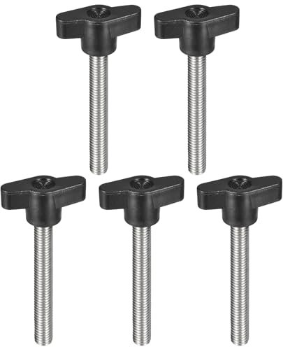 QUARKZMAN 5Pz Manopola a Vite di Serraggio, M8 x 60mm in Acciaio Inossidabile 304 a Forma di T per Sostituire Rapidamente Manopola di Serraggio a Mano Viti con Impugnatura a T