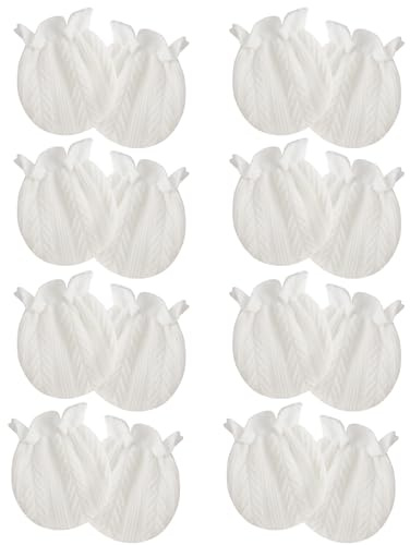 AQOKKA Newborn Baby Mittens No Scratch Cotton Elastic Wrist Gloves Infant Toddler Mittens for Baby Boy Girl 0-6 Months