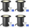 DarisingSun 4er Set LED Bodeneinbaustrahler 12-24V AC/DC IP67 Bodenstrahler Bodenbeleuchtung Aussen Rund befahrbar Gartenbeleuchtung Gehwegbeleuchtung - inkl. GU10 LED Lampe 5W warmweiß