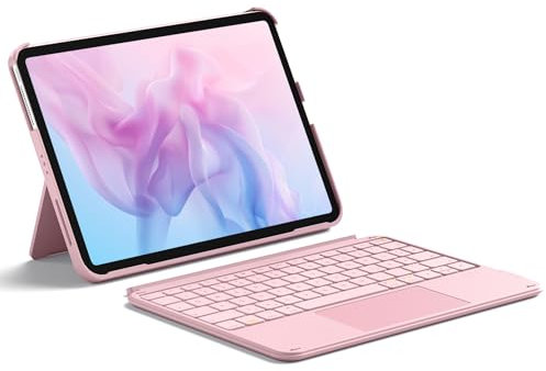 Inateck Hülle mit Tastatur,Ultraleichte Tastatur für iPad 10/11 Generation A16 2025 11 Zoll,iPad Air 11 M3/M2 (2025/2024),Air 5/4,Pro 11 4/3/2/1,Abnehmbar, mit Touchpad, QWERTZ, AceTouch KB04122