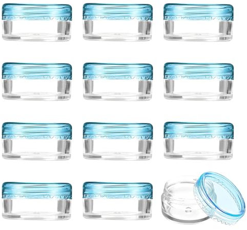 ZORTVUL 12 Stück 5G Transparente Leer Döschen, Lippenbalsam Döschen Kosmetikdosen Mini Tiegel Probenbehälter Mit Deckel Kleine Behälter In Reisegröße Mini Aufbewahrungsbehälter(Grün)