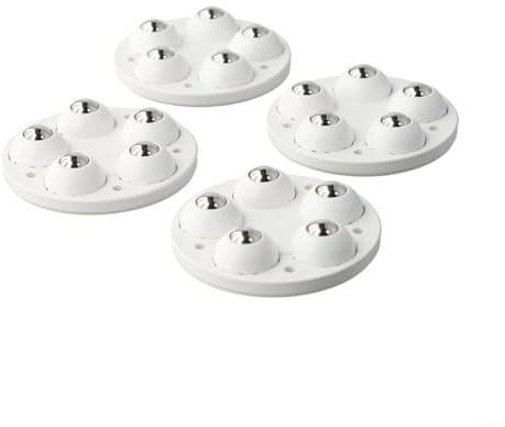 Efficiently Designed Set of 4 Caster Wheels Perfectly Suited for Moving Kitchen Appliances and Storage Boxes Easily (White)