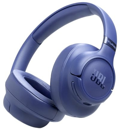 JBL Tune 780 NC, Auriculares circumaurales inalámbricos con cancelación de Ruido adaptativa, Bluetooth 6.0 y 76 Horas de batería, Google Fast Pair, Microsoft Swift Pair, Azul