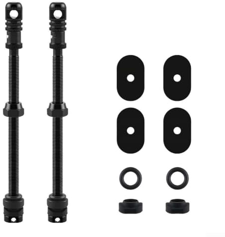 Extension Valve Set For Bicycle Tires 45-100MM Aluminum Alloy With Lock Nut And Sealing Washer For Compatibility With Narrow Cavity Rims(100mm)