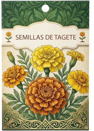 Tagete para Borduras y Parterres | Semillas de Tagete Ornamentales de Floración Abundante para Exterior DECOALIVE