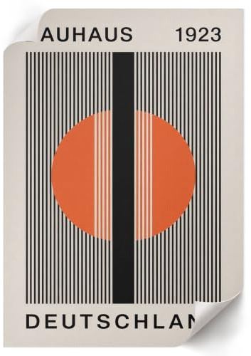 Lienzo Decorativo 21x29,7 cm | Tamaño A4 | Cartel de la Bauhaus