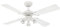 Westinghouse Lighting Deckenventilator Princess Euro weiss 7211340 (ohne Glühbirnen) 105 cm Durchmesser, Weiß