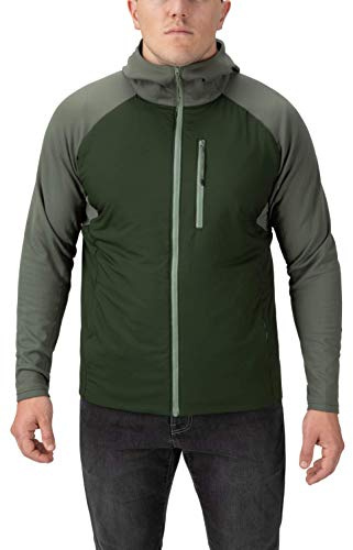 Vertx Mens Manitou Tactical Jacket, Zip Up Hoodie With Pockets, Lightweight, Breathable, Stretch Fit, Outdoor Clothing For Concealed Carry CCW, EDC Gear, Hunting, Canvas Green/Compass Green, 2X