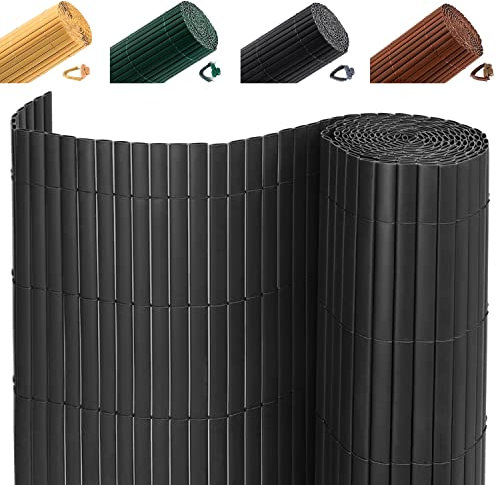 INMOZATA PVC Garden Screening 6ft/1.8m High Privacy Fence Screening Privacy Protective Screens for Garden, Backyard, Balcony, Terrace (Grey,1.8x3m)