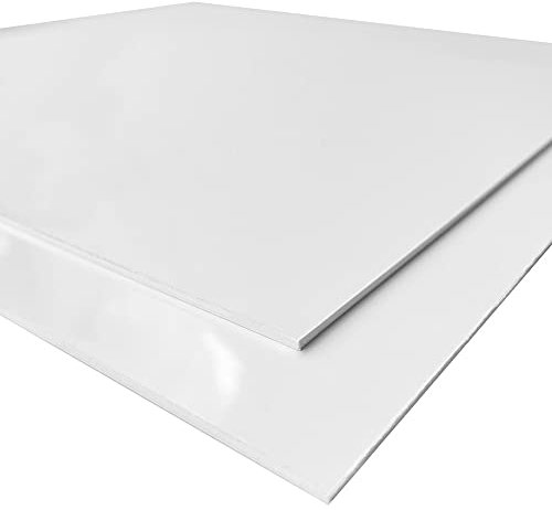 Panneau Plastique PVC 1,5 mm. Plaque P.V.C Blanc. Plaque PVC Plastique Blanc. Matière PVC rigide à la découpe - 20 x 20 cm (200 x 200 mm) -