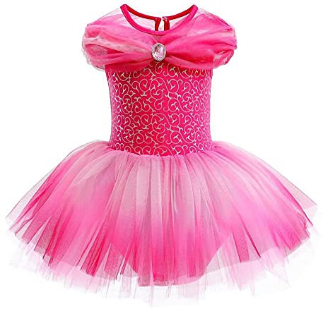 Lito Angels Robe Ballet de Danse au Bois Dormant Princesse Aurore pour Enfant Fille, Déguisement Ballerine Justaucorps Danseuse Tutu Taille 2-3 ans (étiquette en tissu 100)