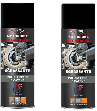Faren DEGREASER, Linea Motorbike, Sgrassante Spray per la pulizia di Freni e Catene, 200ml (2)
