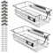 Eulenke Teleskopschublade 2X30cm Küchenschublade, Schrankauszug, Küchenschrank Korbauszug mit Schienensystem Küchen Regal Vollauszug Schublade spülschrank Organizer, Einsatz Schlafzimmerschublade