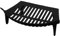 KetoPlastics Cast Iron Fire Grate for 14 Inch Opening Heavy Duty Fire Log Coal Fireplace Rack Front Open Basket, Black