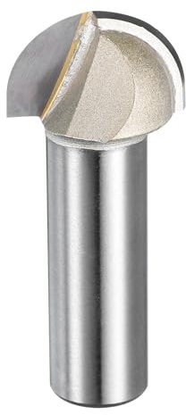 sourcing map 1pcs Router Bit Core Box 1/2 Shank 7/8 Inch Cutting Dia. Round Nose Router Bit 1 Flutes Carbide Cove Box Cutter for Carpentry Woodworking Milling Cutter Tool