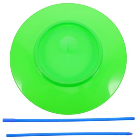Hohopeti Juego de Malabarismo con Platos de Plástico y Palo para Actuaciones al Aire Libre y Espectáculos, Fácil de Aprender Diseño Llamativo para Principiantes