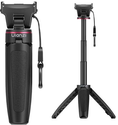 ULANZI MT99 Ministativ med magnetisk snabbkoppling för DJI Osmo Action 6/Nano, 2-i-1 selfiestickstativ, lätt och bärbart, 26 cm actionkamerastativ - 3-delad teleskopstång