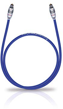 OEHLBACH Series 80 - High-End optisches Digitalkabel mit vollmetall Toslink-Stecker (Digital-Audiokabel - Heimkino, Soundbar, Blu-Ray Player & PS4pro, Xbox One) 1,0 m - blau