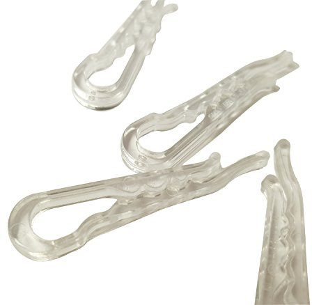 NiftyPlaza U Shape Clear Durable Plastic Alligator Clips Shirts Folding Ties Socks Pants Hold Garments in Place (500 Alligator Clips)