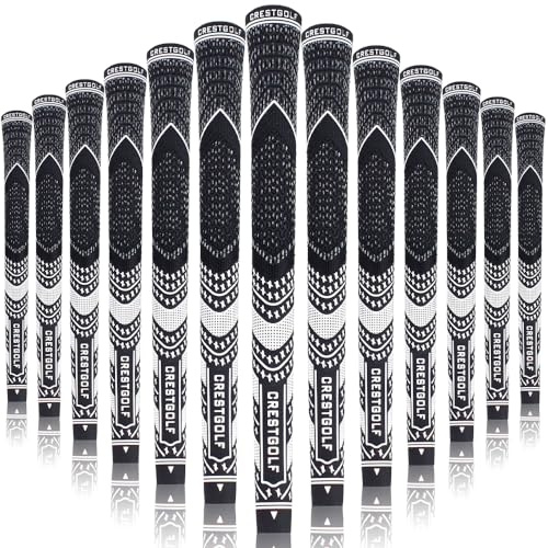 Kofull Golfgriffe,Golfschlägergriffe,Golf Griffe Karbongarnkordel, Standardgröße, 13 Stück (Schwarz)