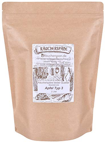 Räucherspan.de - Räuchermehl aus Apfel-Holz 2 L- feine Späne 0,3-1mm Sparbrand geeignet