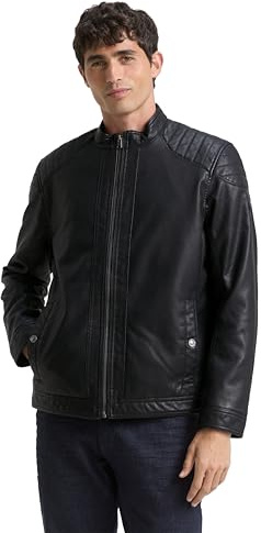 TOM TAILOR Herren Bikerjacke aus Kunstleder, XL