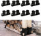 Tubiaz Holzstapelhilfe, 8er Set Schwarz Stabile Holz Stapelhilfe, Holzstapelhilfe Kaminholz Brennholz Kaminholzregal Brennholzstapelhilfe Stapelhilfe, Gestell Holz