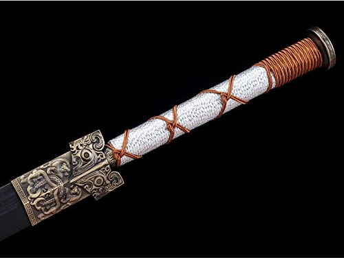 LQSMX sword Chinesisches Schwert/scharf/Katana Schwert Zweihändiges Schwert, Einhandschwert 42.5in Schwerter echte Waffen Handgeschmiedeter Manganstahl