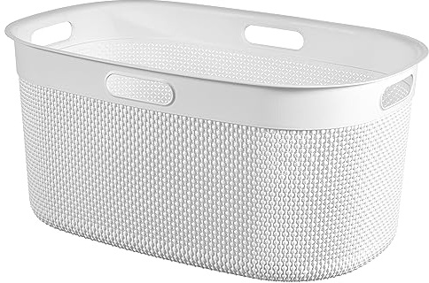 Keter Curver Wire Badkorg, Vit, Kapacitet på 45 liter, 100% återvunnen, 45 x 35 x 61H
