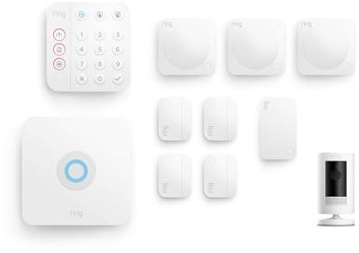 Ring Alarm Pack - L + Outdoor Camera (Stick Up Cam) by Amazon | Smart home alarm security system with optional Assisted Monitoring - No long-term commitments | Works with Alexa