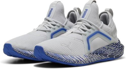 Puma - SOFTRIDE Enzo 5 BIOTIC Wrap, Zapatillas para Correr de Carretera Unisexo, Cool Light Gray-Vivid Blue-Puma Navy,