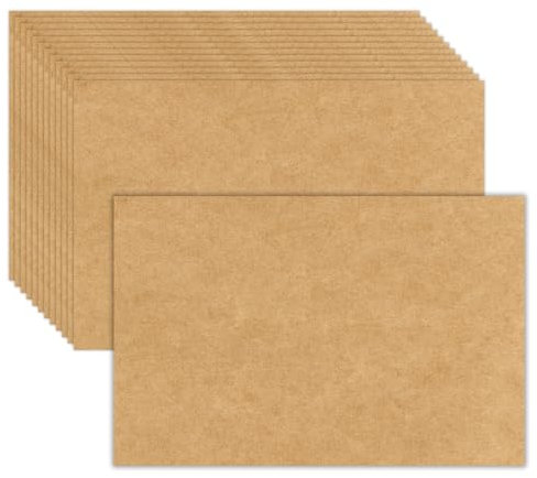 50 Stück Kraftpapier, blanko, 12,7 x 17,8 cm, dickes Papier, 36,3 kg, flache Karten, Druckerpapier für Ihre eigenen DIY-Einladungen, Notizen, Grußkarten, Tischkarten – Schreiben, Stempeln, Malen,