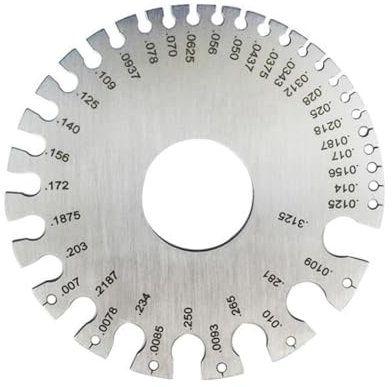 TAMOSH Jauge de Diamètre de Fil, Jauge de Traitement de Durcissement, Modèle D'Outil, Jauge D'Inspection de Soudure, Jauge D'Épaisseur