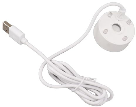 Wifehelper 12-Kopf-Ultraschall-Teichnebler, 400 W, Zerstäuber, Nebelmaschine für Innen- und Außenteiche, Bonsai, Springbrunnen mit USB-Schnittstelle, Gartenbrunnen-Zubehör (White)