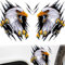 Autocollants de voiture, 2 pièces Autocollants de voiture 3D d'aigle autocollants, 3D Autocollant Animal Thème, Sticker Voiture Décoration, pour Voiture, mobylette, multicolore