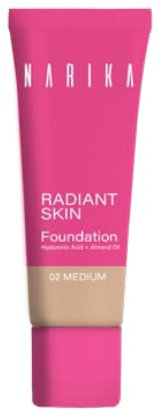 NARIKA Fondotinta Radiant Skin, Tonalità Media 02, Illuminante