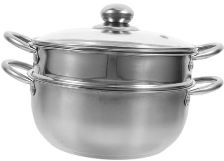 Cabilock Olla De Vapor De Acero Inoxidable De Doble Olla Para Cocinar Al Vapor Para Baño María Utensilios De Cocina Herramientas De Cocina