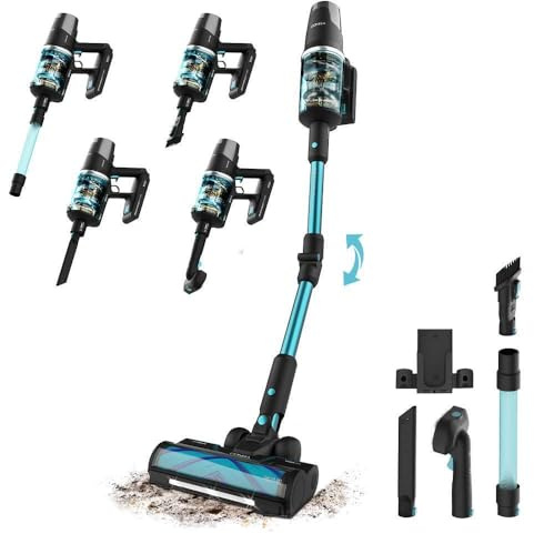 Cecotec Scopa Verticale Aspirapolvere senza Cavo Conga Rockstar 9500 Lunar Pet Flex, 780W, 300aW, Potenza di aspirazione 30kPa, Durata 90mins, Spazzola Hairless, 4 modalità: Eco, Medio